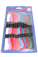 12 Matassine in cotone per ricamo Set Multicolori